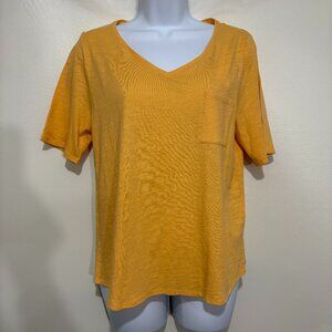 Eileen Fisher PM Cantaloupe Orange Short-Sleeve Organic Cotton T-Shirt NEW